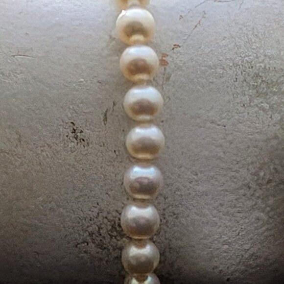 Vintage MIKIMOTO BLUE LAGOON 6.5-7MM 7'' Akoya Pearl 14K 585 Gold Clasp BRACELET - Picture 2 of 7